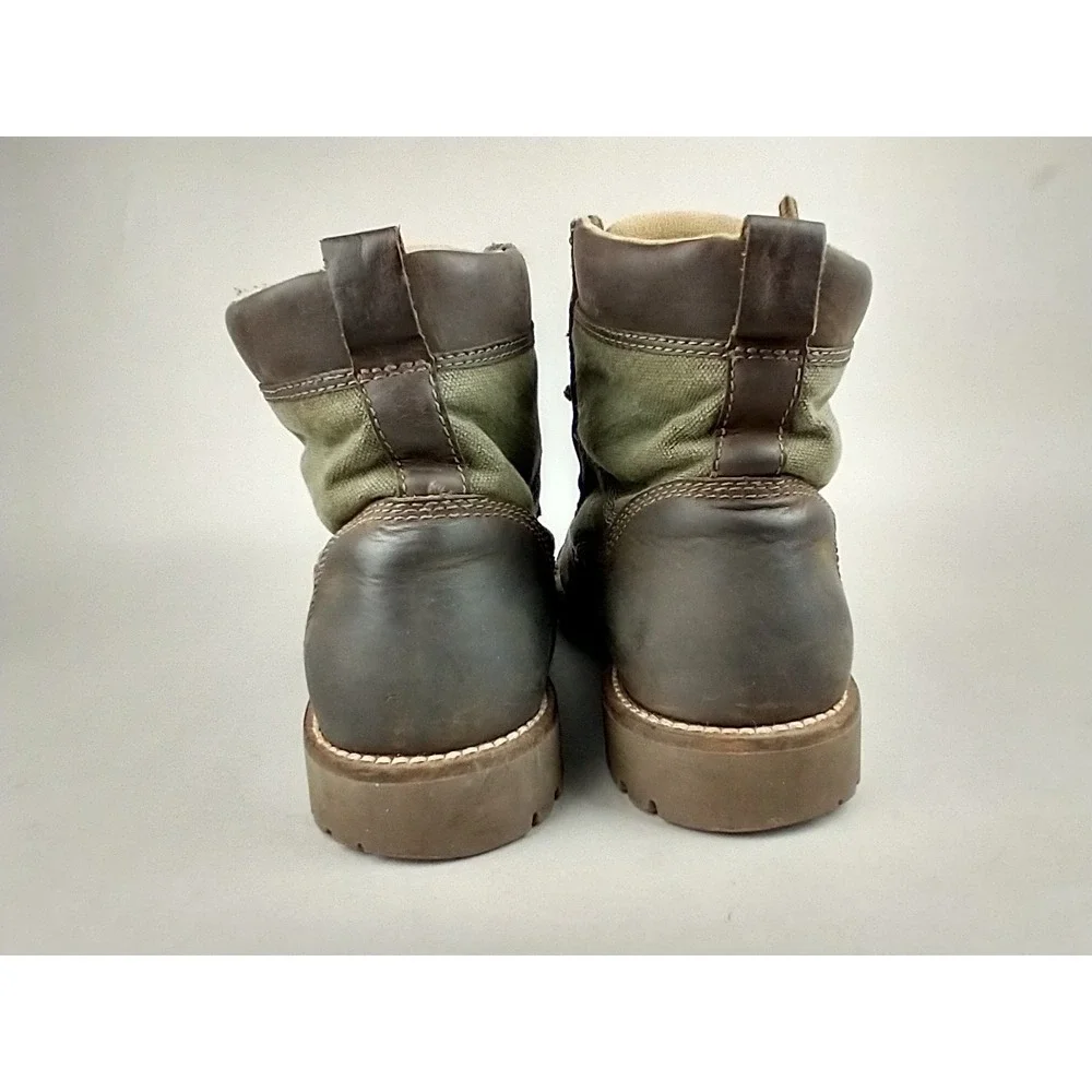 Kodiak Thane Waterproof‎ Boot GreenBrown Leather Mens Size 8 Ankle Canvas Rugged
